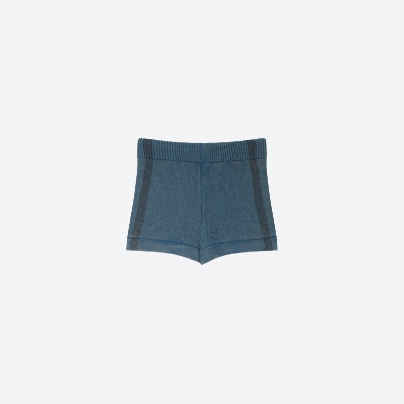 Striped Washed Knit Shorts